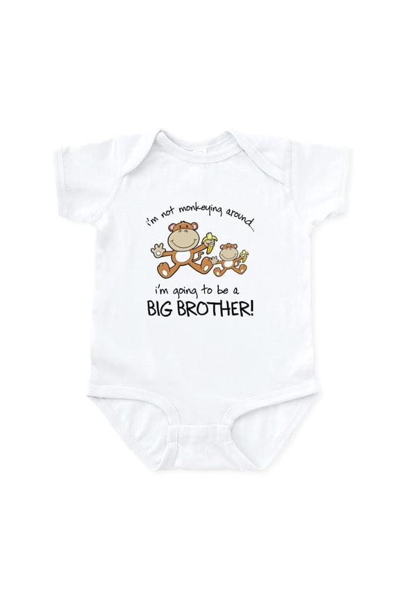 - Big Brother T Shirts Monkey Infant Bodysuit - Baby Light Bodysuit, Size Newborn - 24 Months