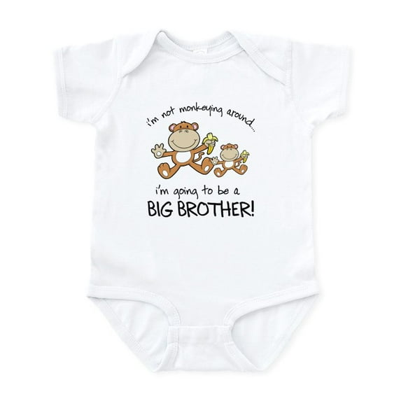 CafePress - Big Brother T Shirts Monkey Infant Bodysuit - Baby Light Bodysuit, Size Newborn - 24 Months
