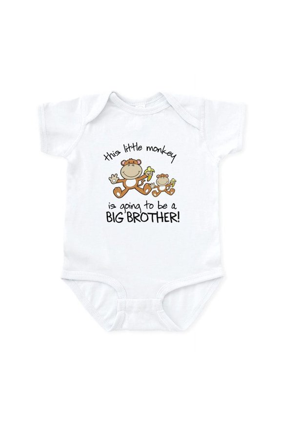 - Big Brother T Shirts Monkey Infant Bodysuit - Baby Light Bodysuit, Size Newborn - 24 Months