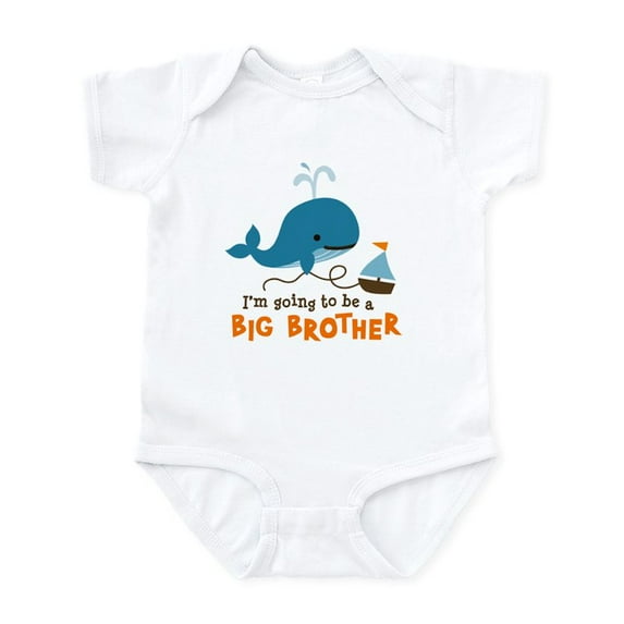 CafePress - Big Brother To Be Mod Whale Infant Bodysuit - Baby Light Bodysuit, Size Newborn - 24 Months
