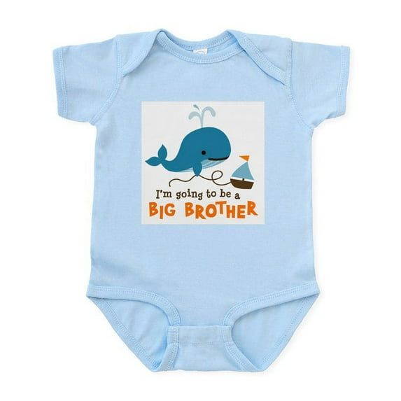 CafePress - Big Brother To Be Mod Whale Infant Bodysuit - Baby Light Bodysuit, Size Newborn - 24 Months