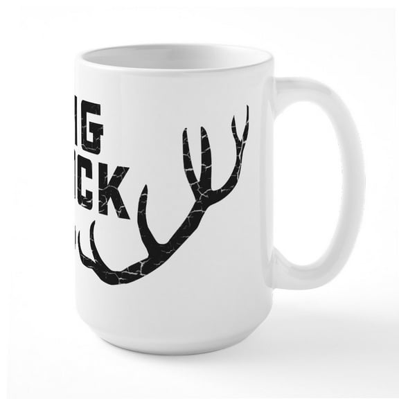 CafePress - Big Buck Large Mug - 15 oz Ceramic Large White Nolvety Mug