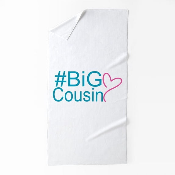 CafePress - Big Cousin Hashtag - Large Beach Towel, Soft 30"x60" Towel with Unique Design