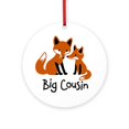 thumbnail image 1 of CafePress - Big Cousin Mod Fox -  Round Wood Ornament 4", 1 of 2