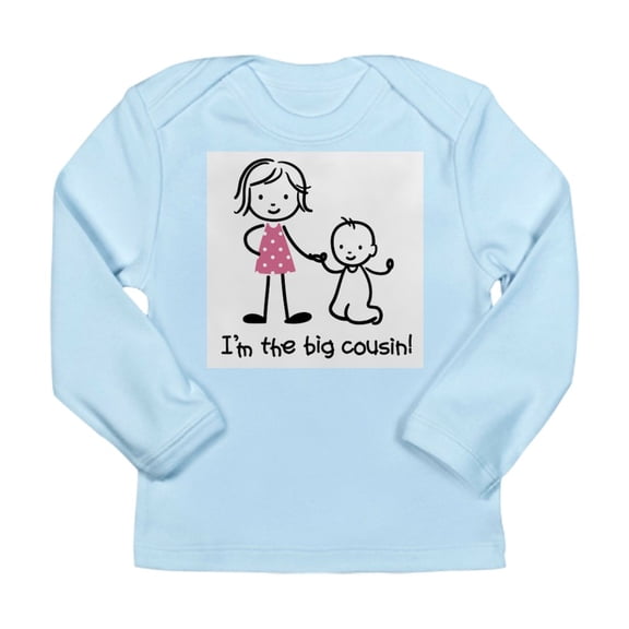 CafePress - Big Cousin Stick Characters Long Sleeve Infant T - Long Sleeve Infant T-Shirt