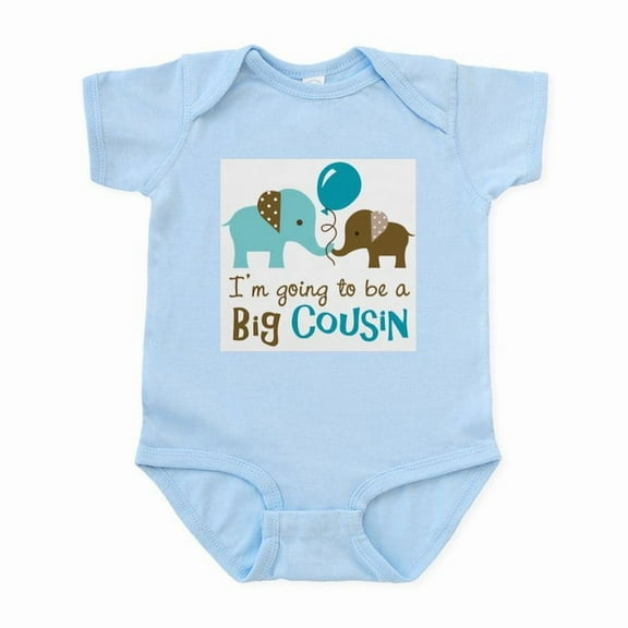 CafePress - Big Cousin To Be Elephant Body Suit - Baby Light Bodysuit, Size Newborn - 24 Months