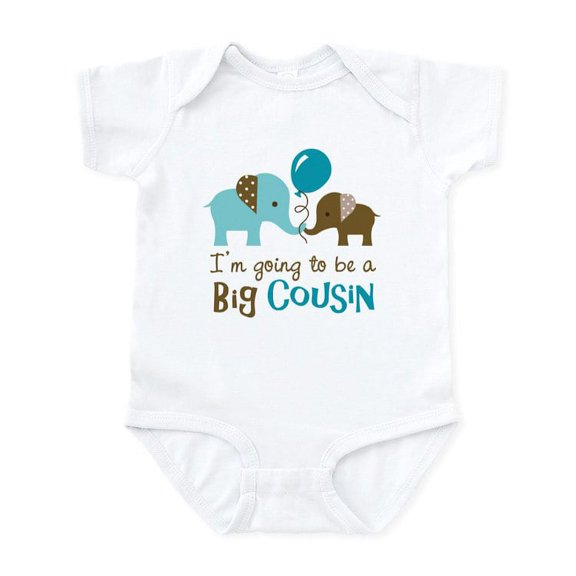 CafePress - Big Cousin To Be Elephant Body Suit - Baby Light Bodysuit, Size Newborn - 24 Months