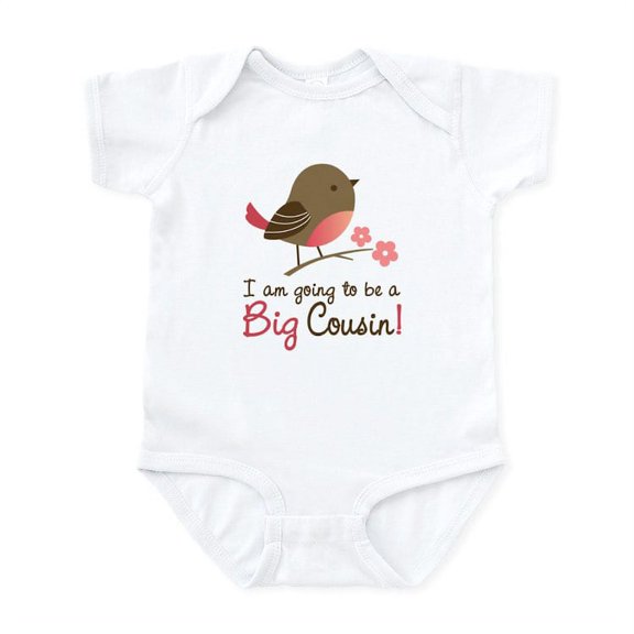 CafePress - Big Cousin To Be Mod Bird Infant Bodysuit - Baby Light Bodysuit, Size Newborn - 24 Months
