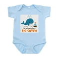 thumbnail image 1 of CafePress - Big Cousin To Be Mod Whale Body Suit - Baby Light Bodysuit, Size Newborn - 24 Months, 1 of 4