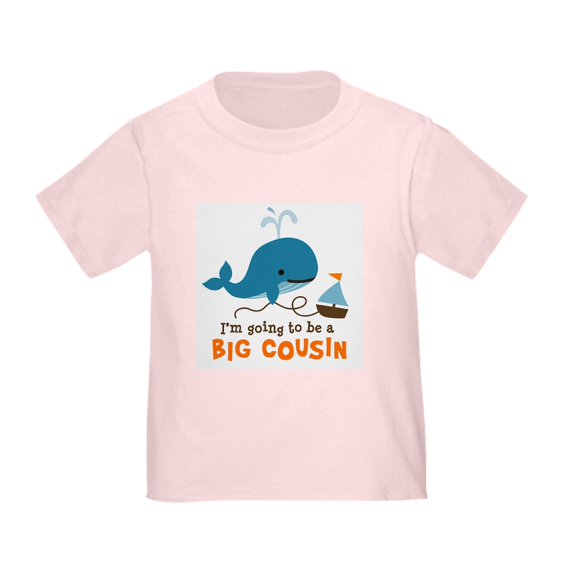 CafePress - Big Cousin To Be Mod Whale T Shirt - Cute Toddler T-Shirt, 100% Cotton