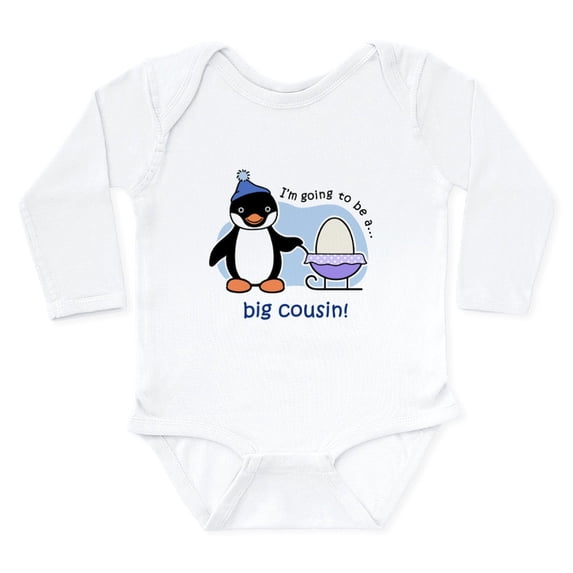 CafePress - Big Cousin To Be (Penguin) Body Suit - Long Sleeve Cotton Baby Bodysuit