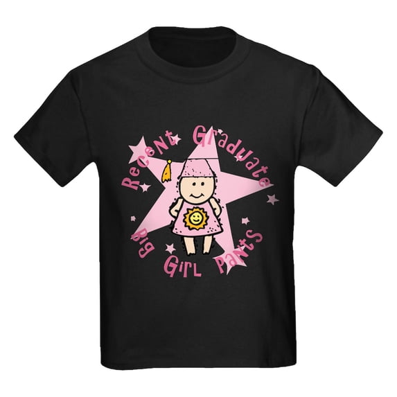 CafePress - Big Girl Pants Kids Dark T Shirt - Dark T-Shirt Kids XS-XL