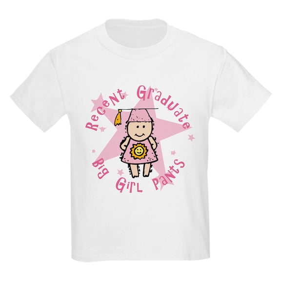 CafePress - Big Girl Pants Kids Light T Shirt - Light Classic Kids Graphic, Short Sleeve T-Shirt, Sizes XS-XL