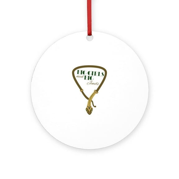 CafePress - Big Jewels - Round Wood Ornament 4"