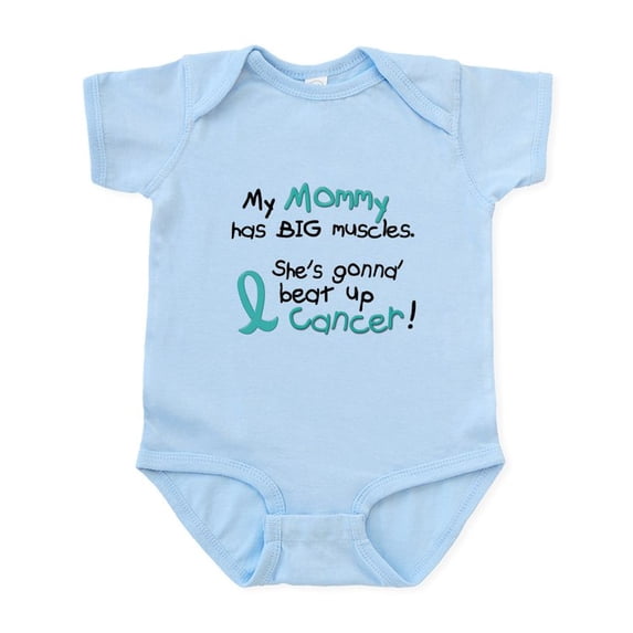 CafePress - Big Muscles 1.2 TEAL (Mommy) Infant Bodysuit - Baby Light Bodysuit, Size Newborn - 24 Months