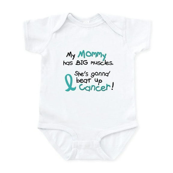 CafePress - Big Muscles 1.2 TEAL (Mommy) Infant Bodysuit - Baby Light Bodysuit, Size Newborn - 24 Months
