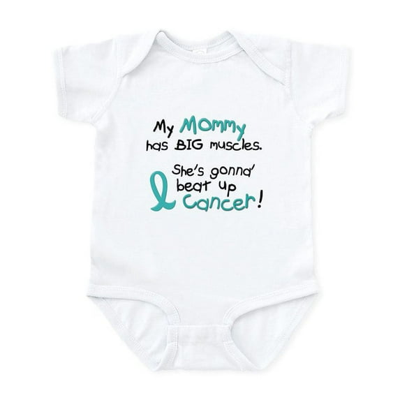 CafePress - Big Muscles 1.2 TEAL (Mommy) Infant Bodysuit - Baby Light Bodysuit, Size Newborn - 24 Months