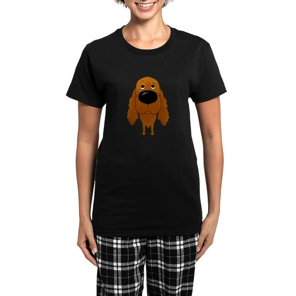 CafePress - Big Nose Irish Setter Pajamas - Women's Short Sleeve Print T-Shirt and Pants Dark Cotton Pajama Set