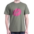 thumbnail image 1 of CafePress - Big Pink Smooch Dark T Shirt - Men's Classic Graphic Cotton T-Shirt, 1 of 4