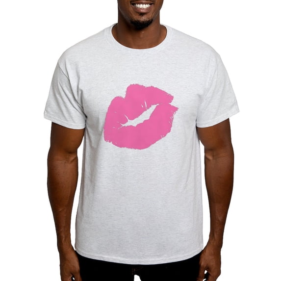 CafePress - Big Pink Smooch Light T Shirt - Men's Classic Graphic T-Shirt