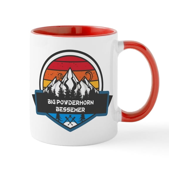 CafePress - Big Powderhorn Ski Area Bessemer Michigan Mugs - 11 oz Ceramic Mug - Novelty Coffee Tea Cup