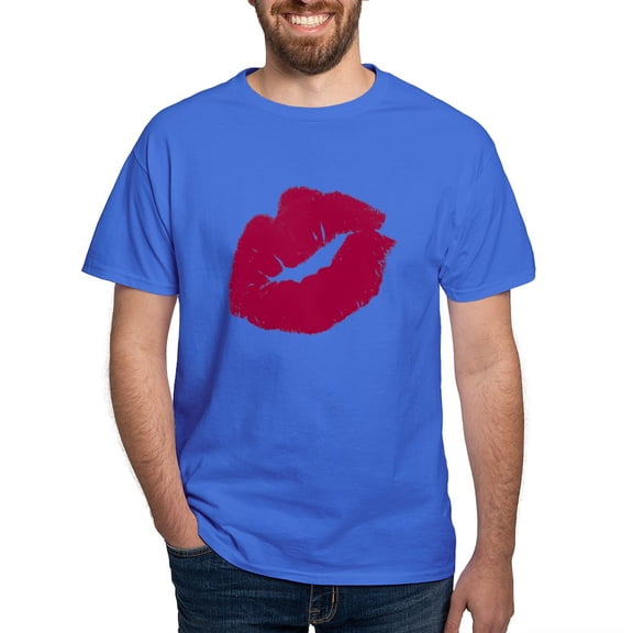 CafePress - Big Red Smooch T Shirt - Men's Classic Graphic Cotton T-Shirt