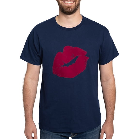 CafePress - Big Red Smooch T Shirt - Men's Classic Graphic Cotton T-Shirt