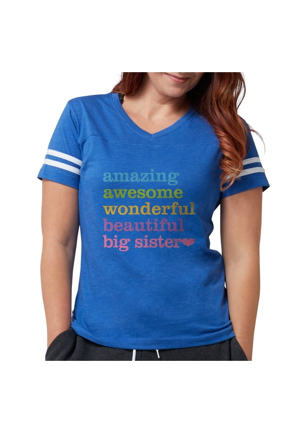 - Big Sister Amazing Awesome T Shirt - Womens Football Shirt