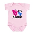 thumbnail image 1 of CafePress - Big Sister Baby Footprints Infant Bodysuit - Baby Light Bodysuit, Size Newborn - 24 Months, 1 of 4