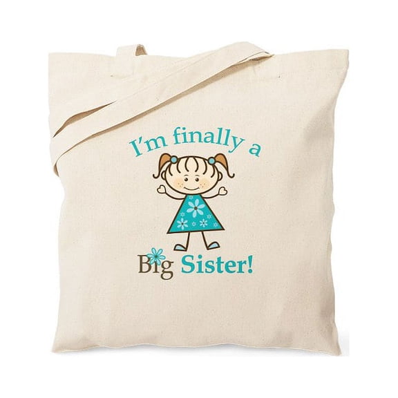 CafePress - Big Sister Finally Tote Bag - Unisex Canvas Tote Bag, Beige, 1-Piece