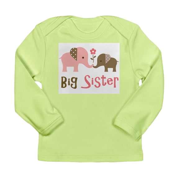 CafePress - Big Sister Mod Elephant Long Sleeve T Shirt - Long Sleeve Infant T-Shirt