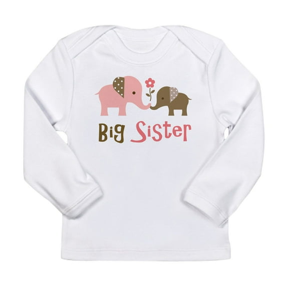 CafePress - Big Sister Mod Elephant Long Sleeve T Shirt - Long Sleeve Infant T-Shirt
