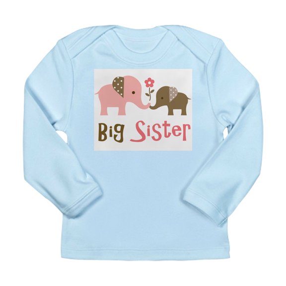 CafePress - Big Sister Mod Elephant Long Sleeve T Shirt - Long Sleeve Infant T-Shirt