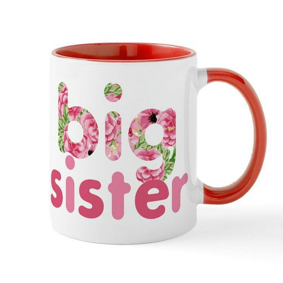 CafePress - Big Sister Mugs - 11 oz Ceramic Mug - Novelty Coffee Tea Cup