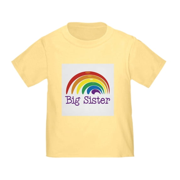 CafePress - Big Sister Rainbow Toddler T Shirt - Cute Toddler T-Shirt, 100% Cotton