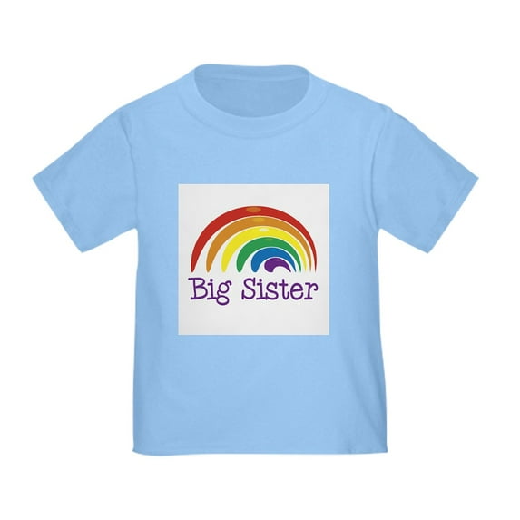 CafePress - Big Sister Rainbow Toddler T Shirt - Cute Toddler T-Shirt, 100% Cotton