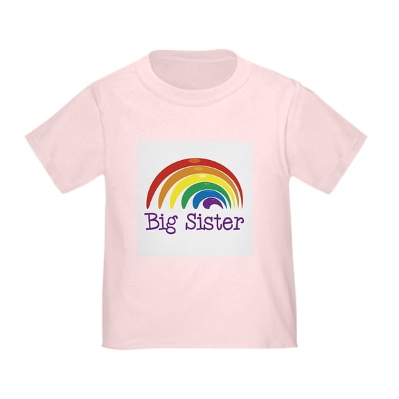 CafePress - Big Sister Rainbow Toddler T Shirt - Cute Toddler T-Shirt, 100% Cotton