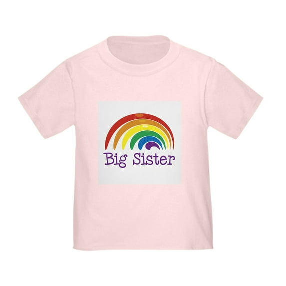 CafePress - Big Sister Rainbow Toddler T Shirt - Cute Toddler T-Shirt, 100% Cotton