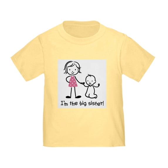 CafePress - Big Sister Stick People T Shirt - Cute Toddler T-Shirt, 100% Cotton