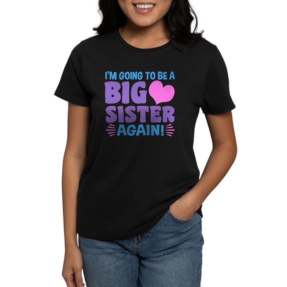 CafePress - Big Sister T Shirt - Women's Traditional Fit Dark T-Shirt