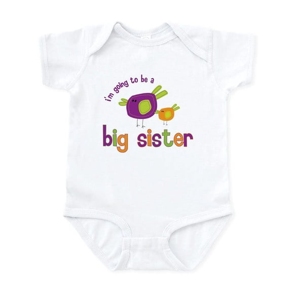 CafePress - Big Sister T Shirts Birdie Infant Bodysuit - Baby Light Bodysuit, Size Newborn - 24 Months