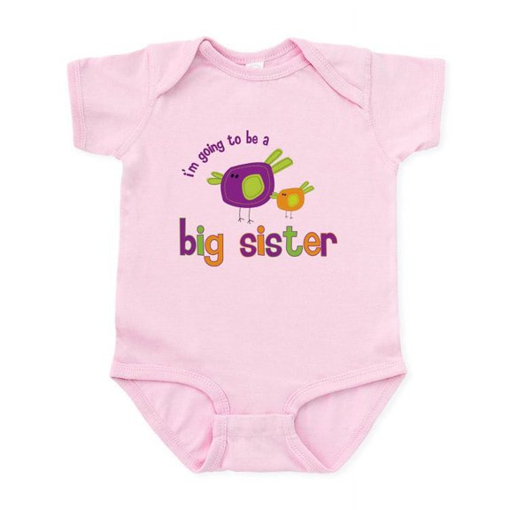 CafePress - Big Sister T Shirts Birdie Infant Bodysuit - Baby Light Bodysuit, Size Newborn - 24 Months