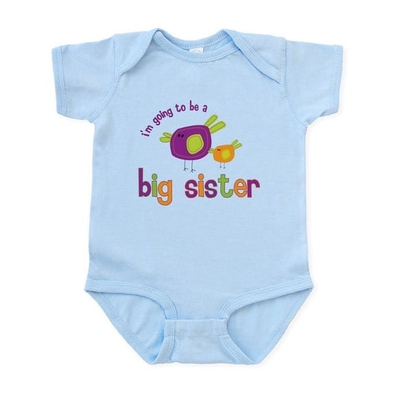 CafePress - Big Sister T Shirts Birdie Infant Bodysuit - Baby Light Bodysuit, Size Newborn - 24 Months