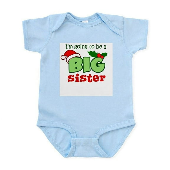 CafePress - Big Sister To Be Christmas Infant Bodysuit - Baby Light Bodysuit, Size Newborn - 24 Months