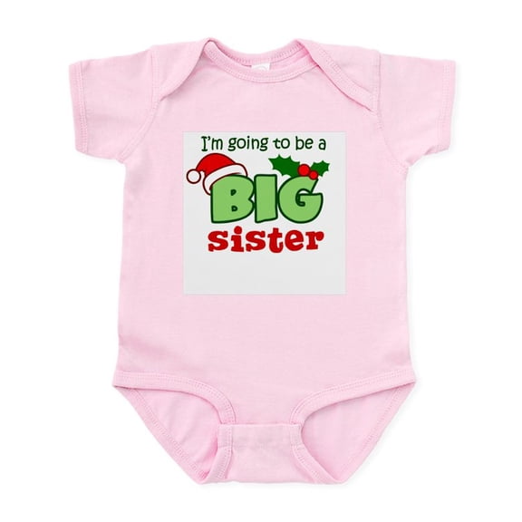 CafePress - Big Sister To Be Christmas Infant Bodysuit - Baby Light Bodysuit, Size Newborn - 24 Months