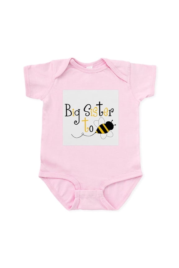 - Big Sister To Bee Infant Bodysuit - Baby Light Bodysuit, Size Newborn - 24 Months