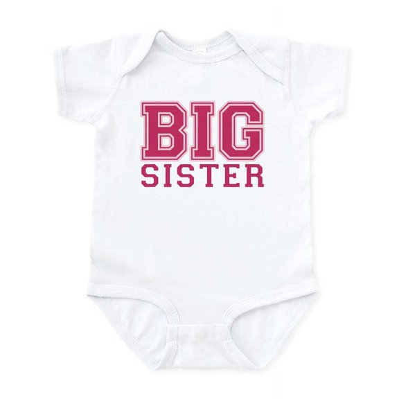 CafePress - Big Sister Varsity Infant Bodysuit - Baby Light Bodysuit, Size Newborn - 24 Months