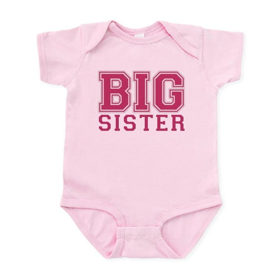 CafePress - Big Sister Varsity Infant Bodysuit - Baby Light Bodysuit, Size Newborn - 24 Months