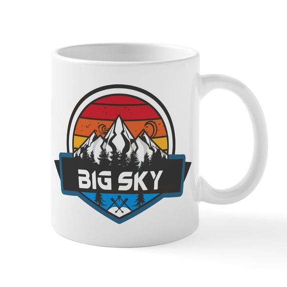 CafePress - Big Sky Big Sky Montana Mugs - 11 oz Ceramic Mug - Novelty Coffee Tea Cup