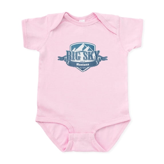 CafePress - Big Sky Montana Ski Resort 1 Body Suit - Baby Light Bodysuit, Size Newborn - 24 Months